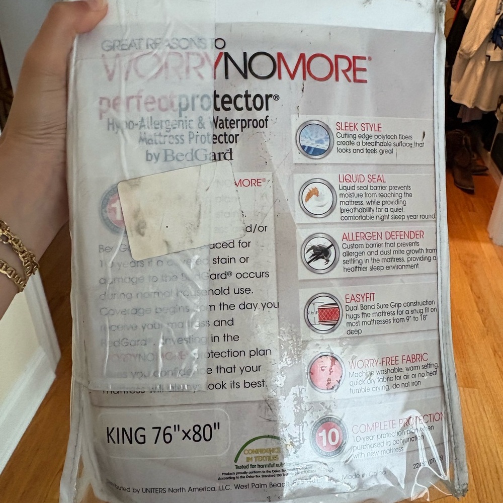 Worry No More Waterproof Mattress Protector - White